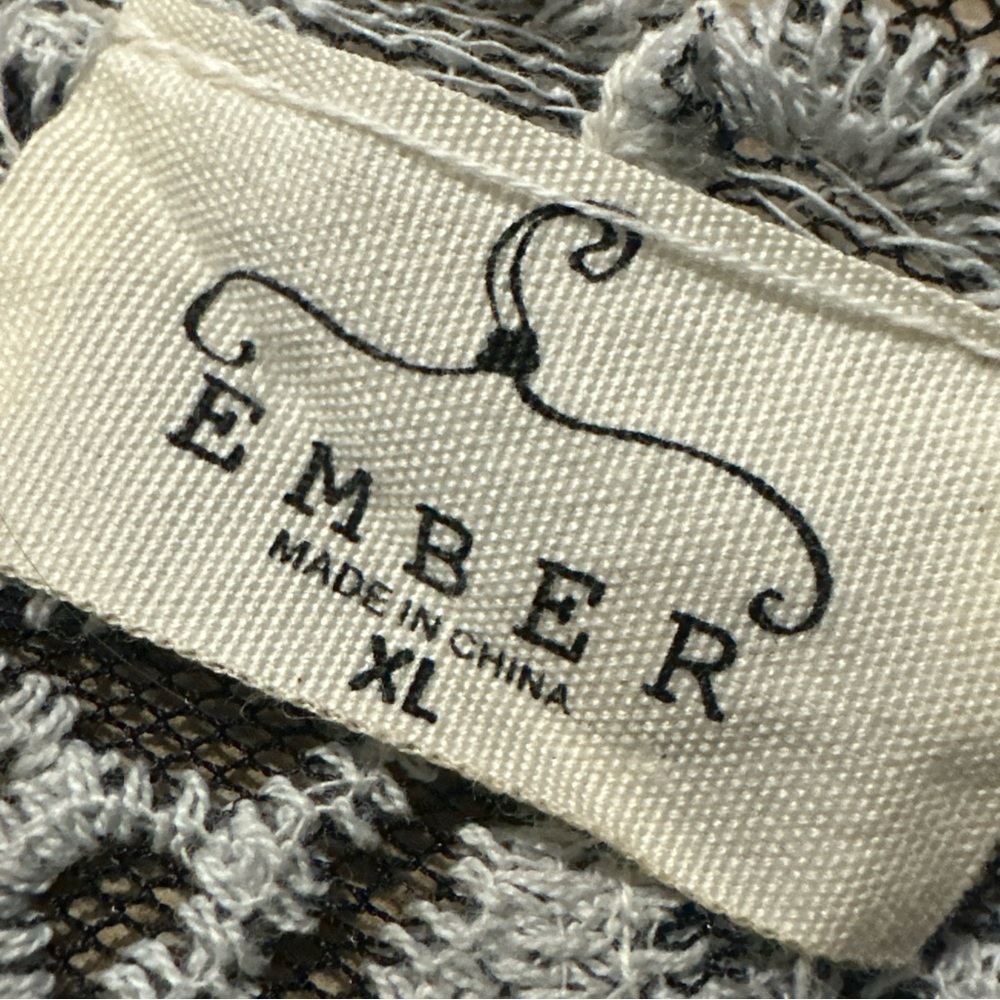 Ember Sheer Mesh Crochet Kimono Duster Boho Whimsigoth - Picture 7 of 11